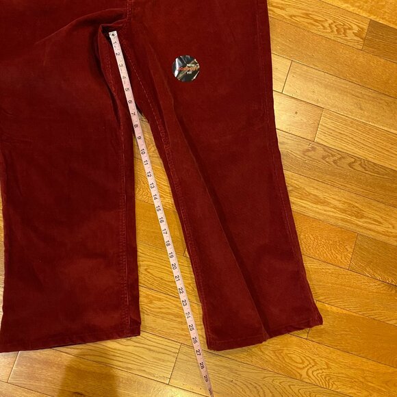Gloria Vanderbilt Womens Red Corduroy Pants Stretch Bootcut Jean 22 NWT - Picture 2 of 8